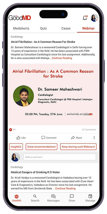 Webinar screen