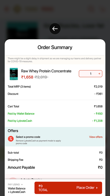 Cart and payment