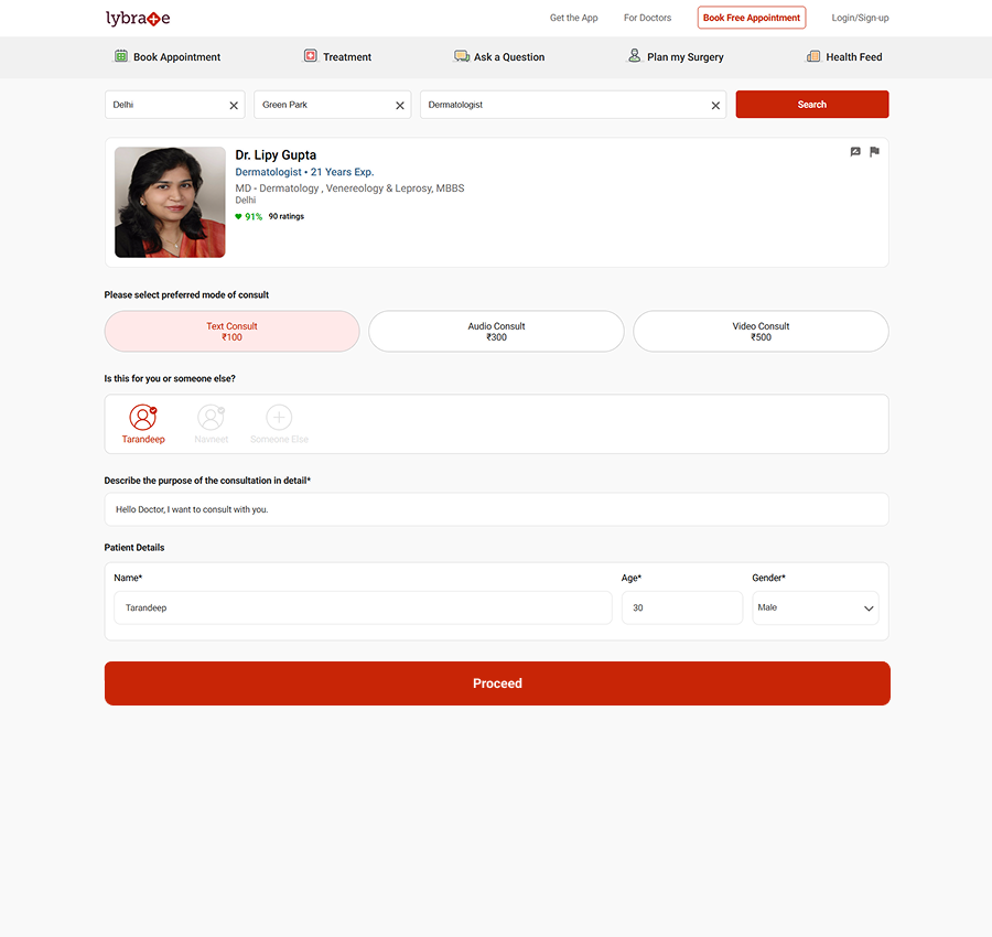 Booking flow