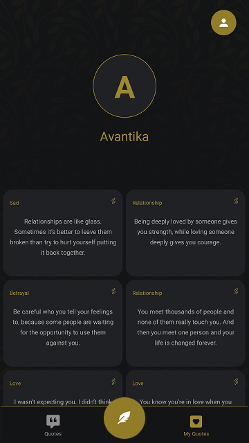 User profile
